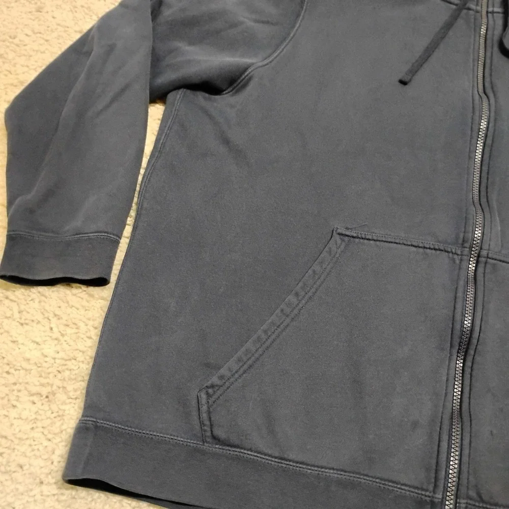Nike Hoodie Mens 2XL Blue Full Zip Jacket Sweatshirt Gym Run Y2K Skate Designer